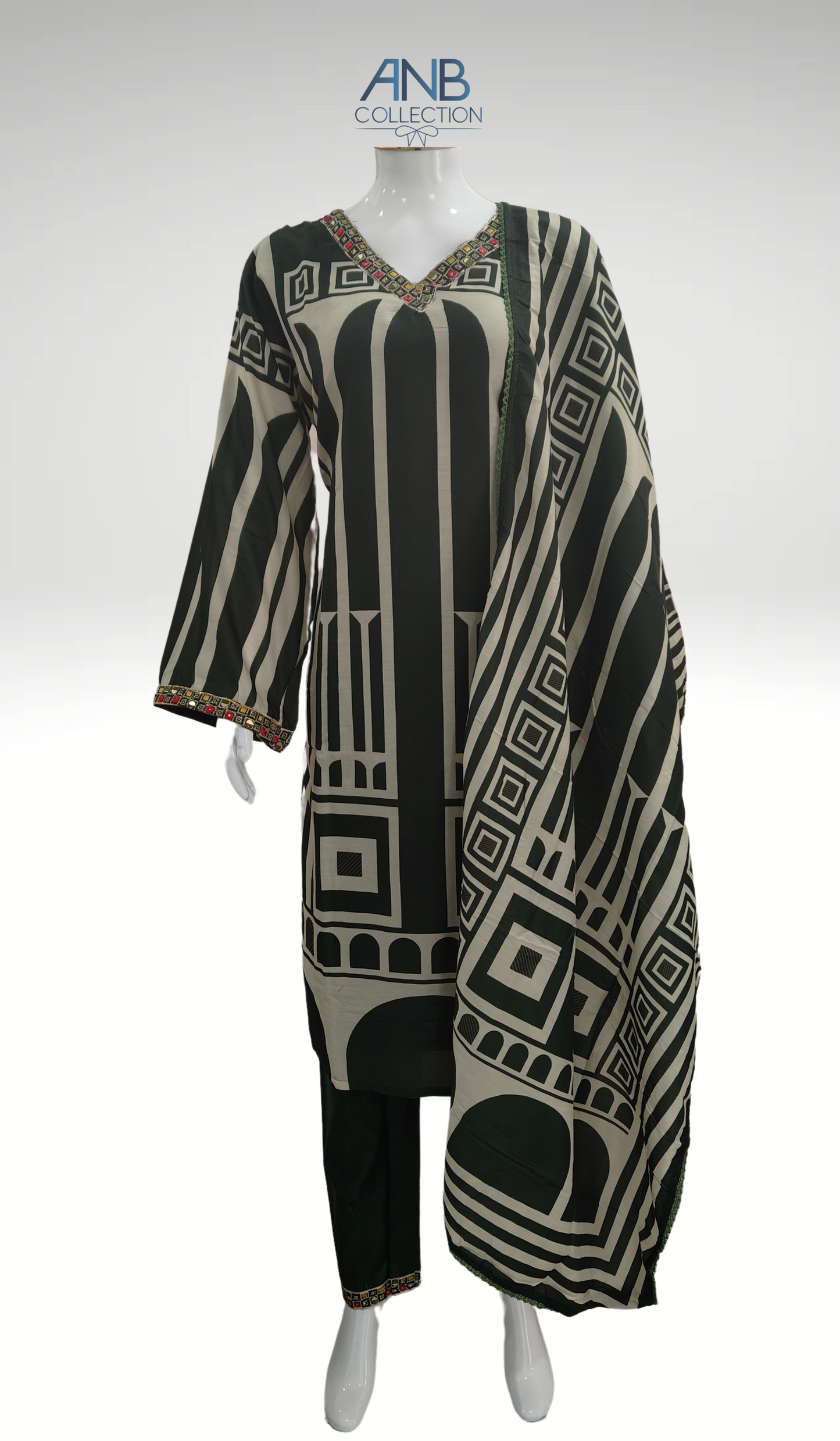 3PCS Heavy Quality Rayon suit